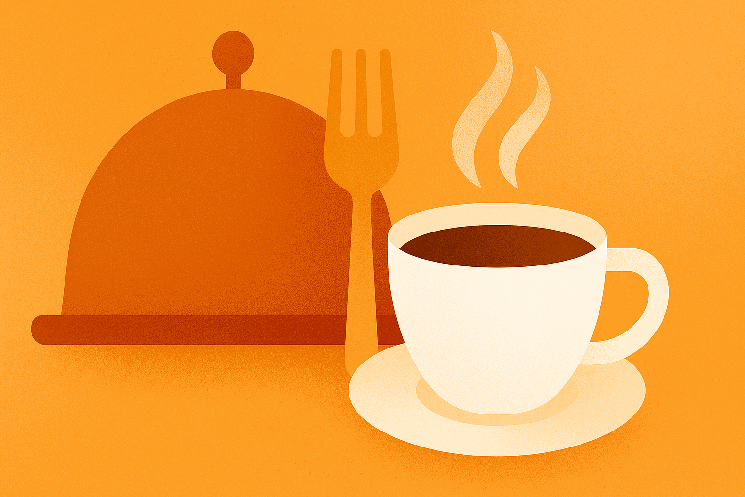 Orange Visual of Restaurants and Coffee Shops