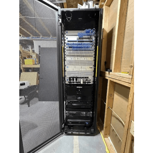 half empty server rack