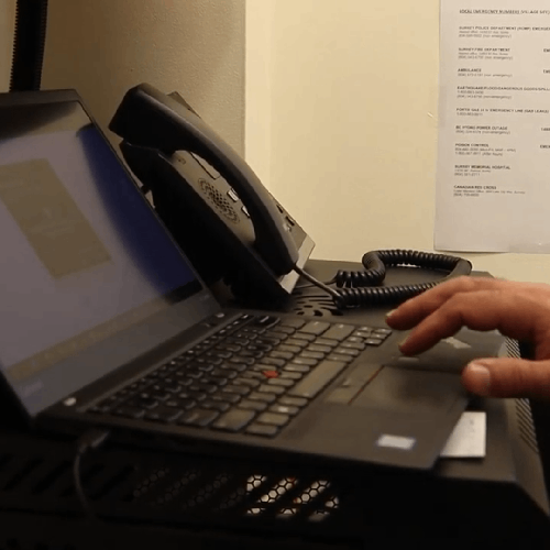 person working on laptop